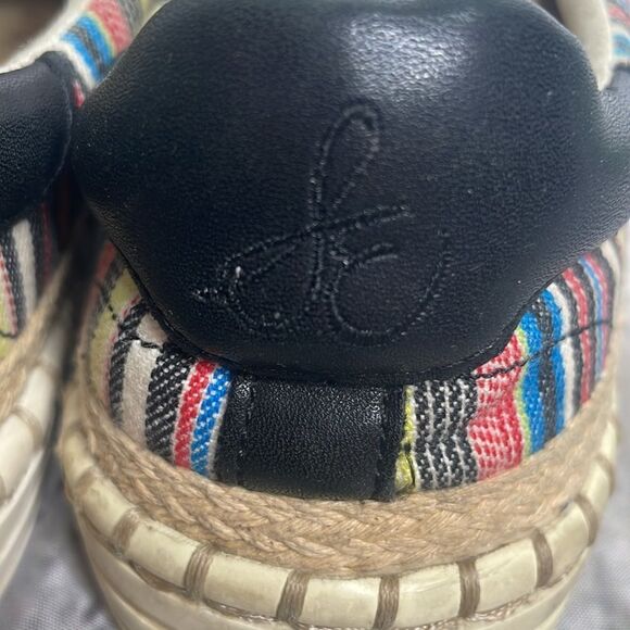 Sam Edelman Kavi Stripes Canvas colorful sneaker size 8.5 - Picture 6 of 12